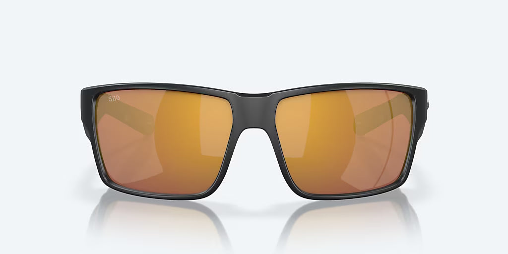 Costa Reefton Pro Sunglasses - Black Frame / Gold Mirror Glass Lens