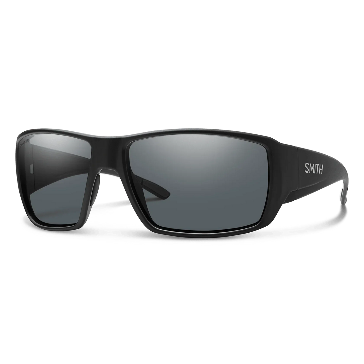 Smith Guide's Choice Sunglasses Matte Black Frame with ChromaPop Glass Polarized Gray