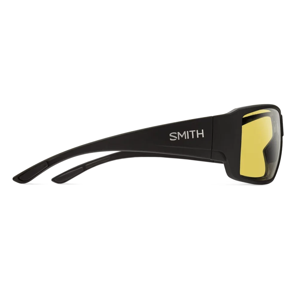 Smith Guide's Choice Sunglasses - Matte Black Frame with Chromapop Glass Polarized Low Light Yellow