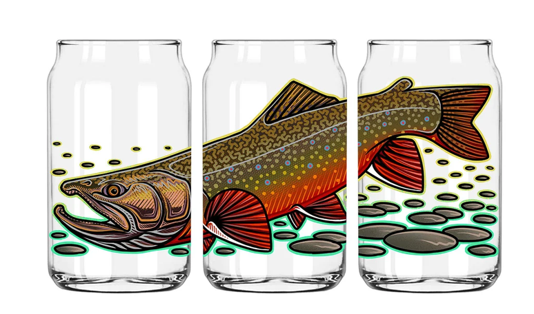 Casey Underwood Brook Trout Beer Glass