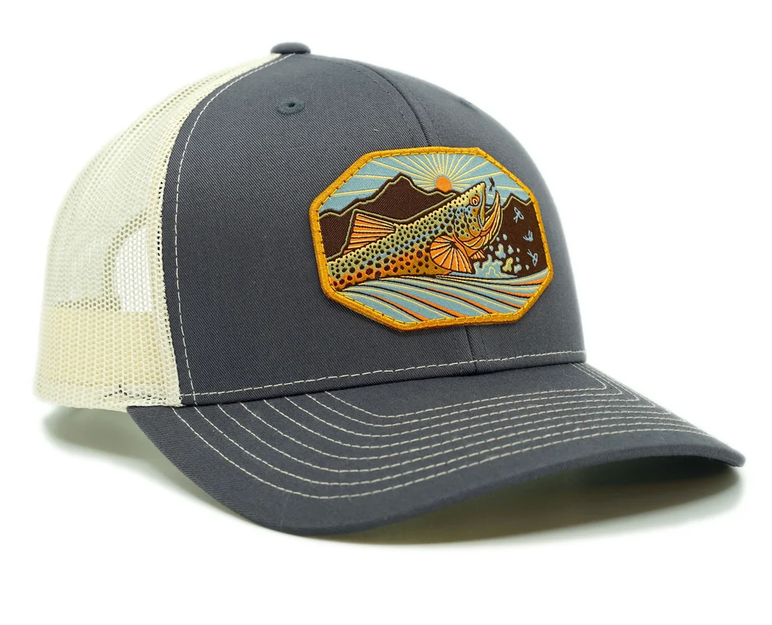 Casey Underwood Ridge Hatch Trucker Hat - Dusty Blue/Birch