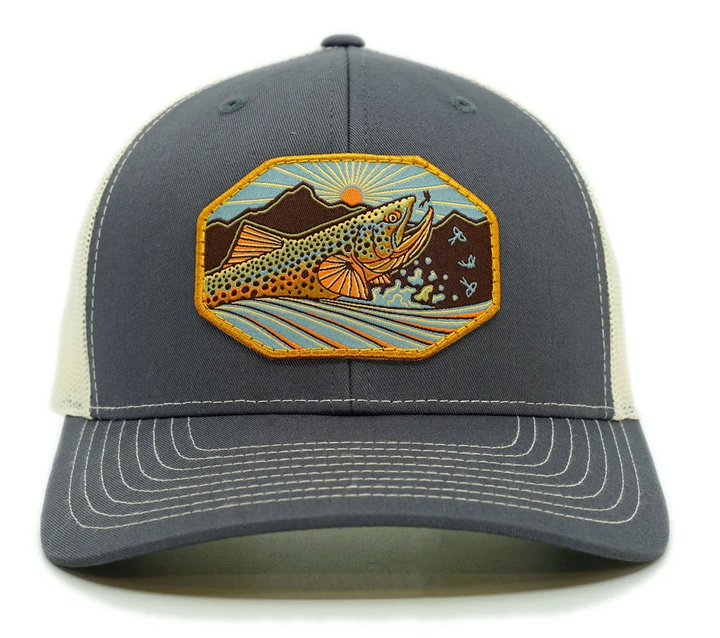 Casey Underwood Ridge Hatch Trucker Hat - Dusty Blue/Birch
