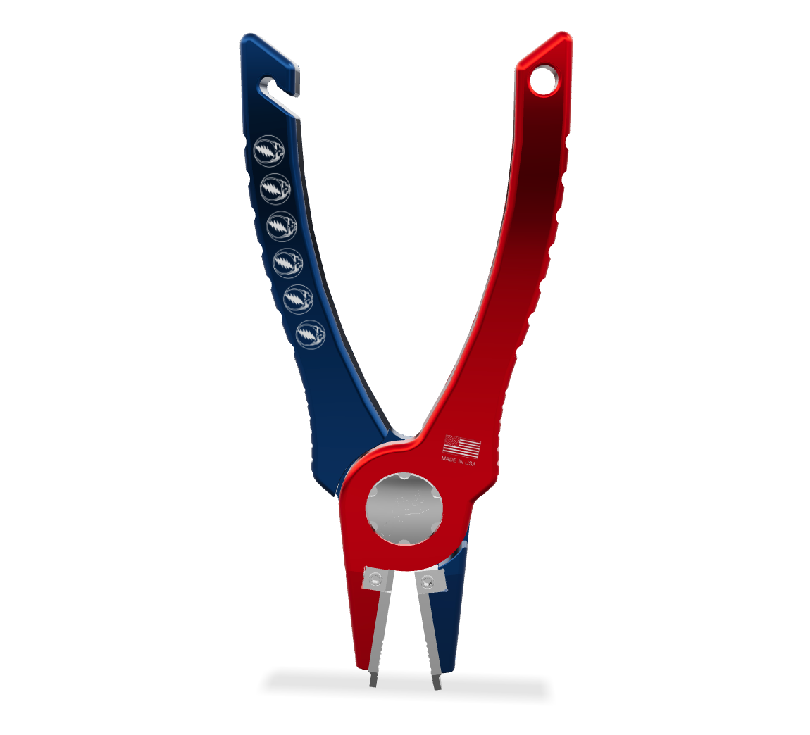 Abel Pliers - Deep Blue / Red with Steal Your Face Engraving