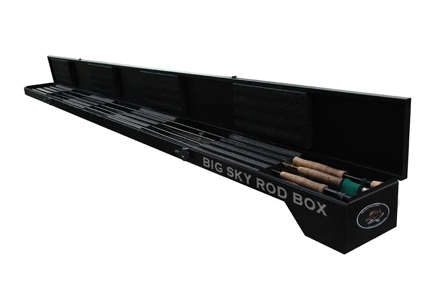 Big Sky Rod Box - Original Fly Rod Carrier - Driver's Side / Silver Grey Metallic Logo