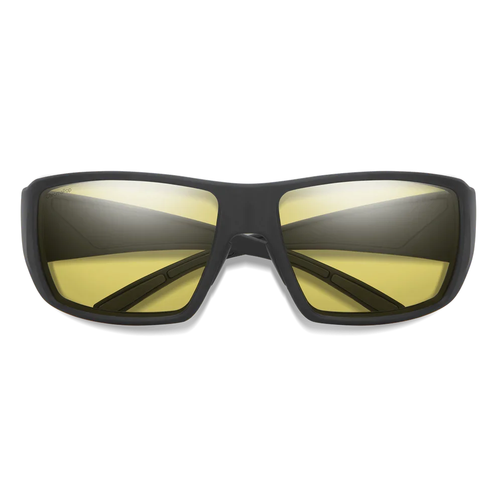 Smith Guide's Choice Sunglasses - Matte Black Frame  with Chromapop Glass Polarized Low Light Yellow