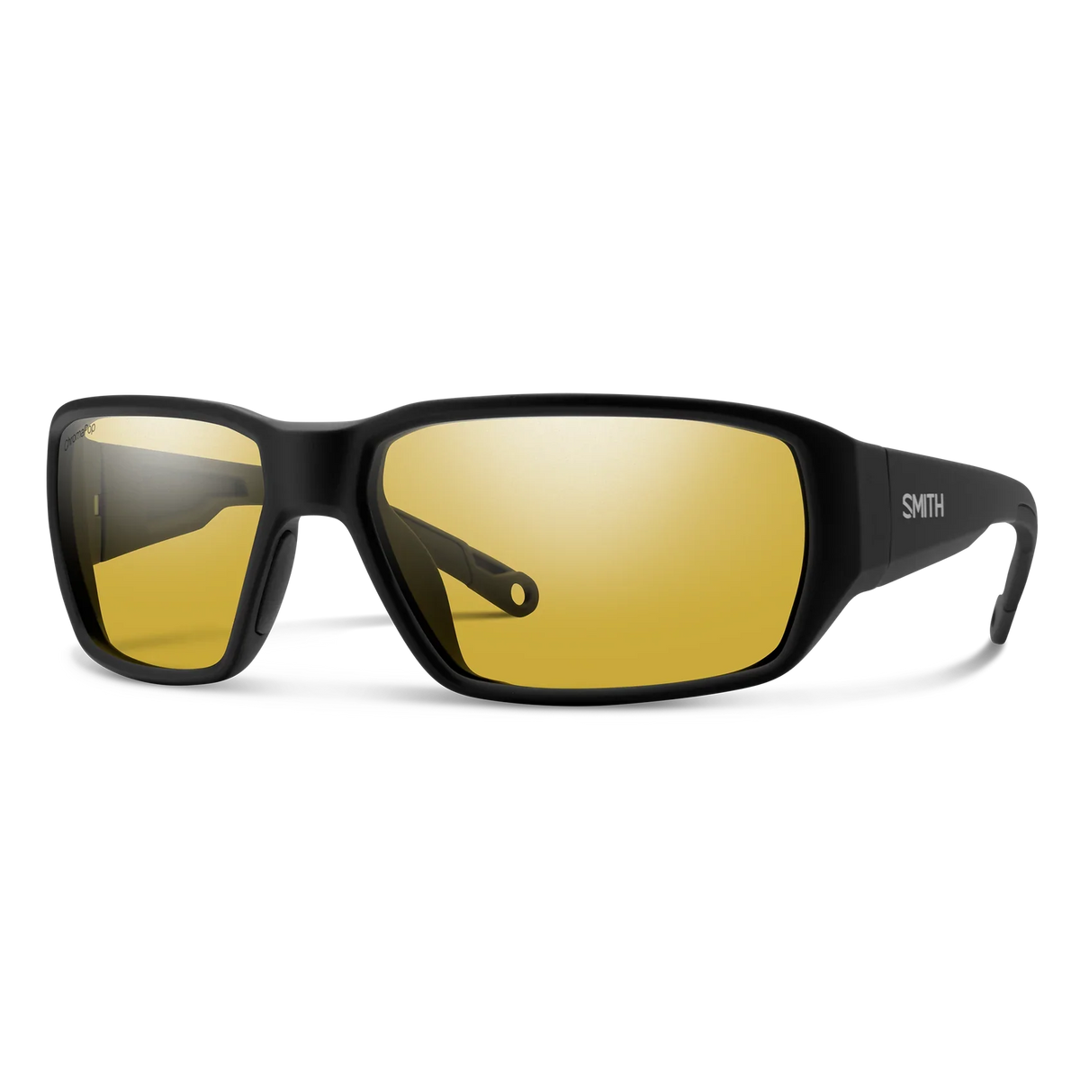Smith Hookset Sunglasses Matte Black Frame with ChromaPop Glass Polarized Low Light Yellow