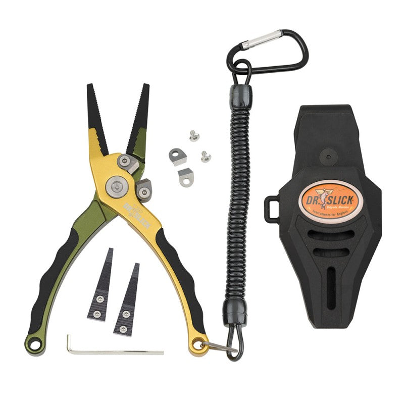 Dr. Slick Microburst Aluminum Pliers - Green and Gold